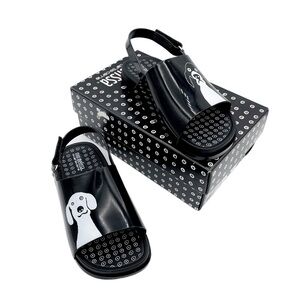 🚨SALE🚨 NWT MINI MELISSA x 10 CORSO COMO Black Dog Slides, Size 11